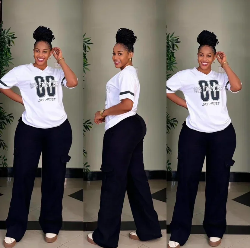 Set da donna 2 pezzi Dashiki Africano Nuovo arrivo Estate Primavera Set coordinati Set da due pezzi Top Pantaloni Abiti Abiti Abbigliamento 2025