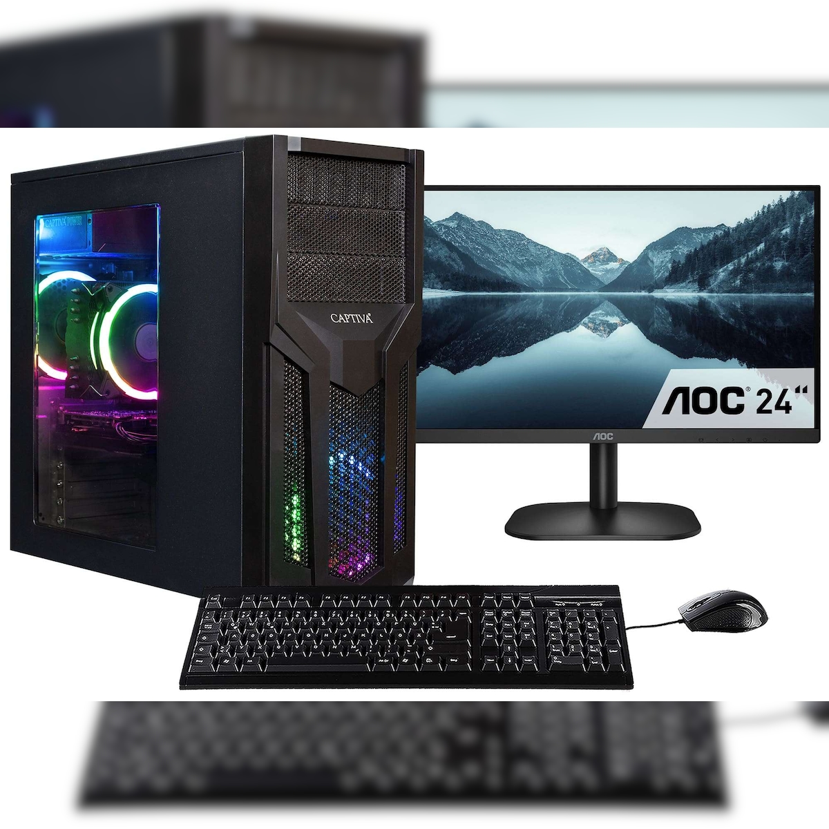 Captiva PC Power Starter R80-007 TFT Bundle (Ryzen 5 5600G/SSD 1TB/32GB/DVD-RW/WLAN/Windows 11 Home 64-bit) Image