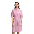Sommerkleid CARTOON "Cartoon Freizeitkleid mit Gürtel", Damen, Gr. 38, Normalgrößen, lila (lilas), Obermaterial: 55% Leinen, 45% Viskose., casual, lässig geschnitten kurz, Kleider, Material