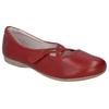 Riemchenballerina JOSEF SEIBEL "Fiona", Damen, Gr. 36, rot (rubinrot), Leder, klassisch, Schuhe Riemchenballerina, Festtagsschuh, Slipper, Komfortschuh mit überkreuztem Gummizug