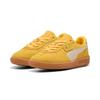 Sneaker PUMA "PALERMO", Gr. 38,5, gelb sizzle, alpine snow, Leder, mehrfarbig, sportlich, Schuhe
