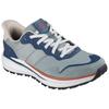 Slip-On Sneaker SKECHERS "SLADE ULTRA", Herren, Gr. 41, blau (blau, grau), Veloursleder, Textil, casual, Schuhe, mit Bungee Schnürung