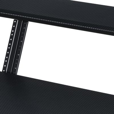 White And Black Music Recording Studio Desk With Metal Base