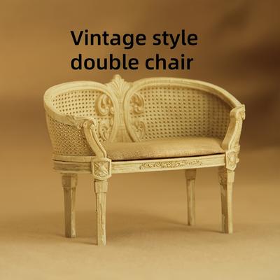 TEMU 1:12 Miniature Resin Style Distressed Table 1pc, Chair 1pc, Bjd/ob11/ Scene Decor Image