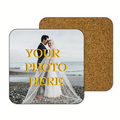 TEMU Customizable 6pcs Wooden Coaster Set - Personalize With Your Image & Text, Uv Printed, Weddings, Anniversaries, Home , Round/square, Dining Table, Desktop Personalization, Image