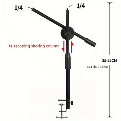 TEMU Adjustable Metal Cantilever Tripod Stand, Horizontal Desktop Mount, For Smartphone, Mobile Photography, , And Painting, With No Battery Required