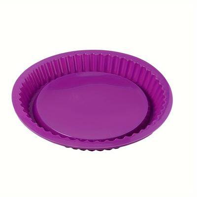 TEMU 9'' Round Silicone Pizza & Cake Baking - Easy , , Food-safe Silicone With Elegant Lace Design For Home Baking, Includes Whisk & Decorative Plate Display, Silicone Baking Molds Image