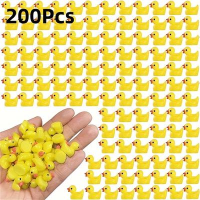 TEMU /200pcs Mini Resin Ducks, Mini Duck Figurines Bulk For Mini Dollhouse Decoration Accessories Garden Aquarium Potted Diy Decoration Party Image