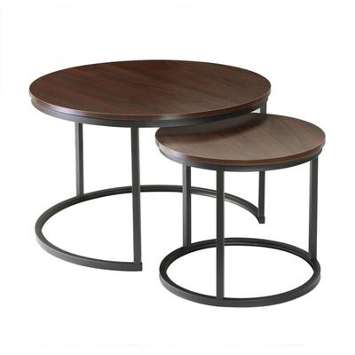 Set aus 2 stapelbaren runden Beistelltischen - L70 cm Image