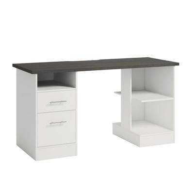 Sauder Select 59"w Gaming Computer Desk, White/charcoal Ash