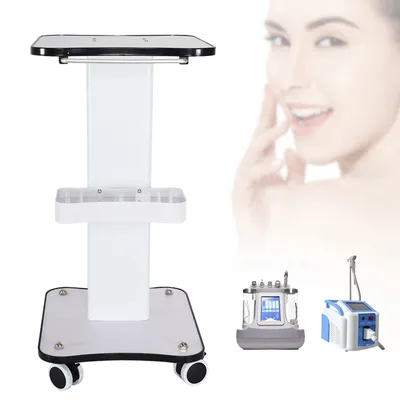 3 Tier Beauty Rolling Cart 360 Degree Rotating Professional Portable Barber Shop Rolling Trolley Beauty Cart For Beauty Salon