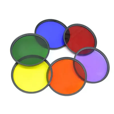 37 46 49 52 55 58 62 67 72 77 82mm Ultra Slim frame Full Green Blue Red FID Yellow Orange Color Filter For DSLR SLR Camera Lens