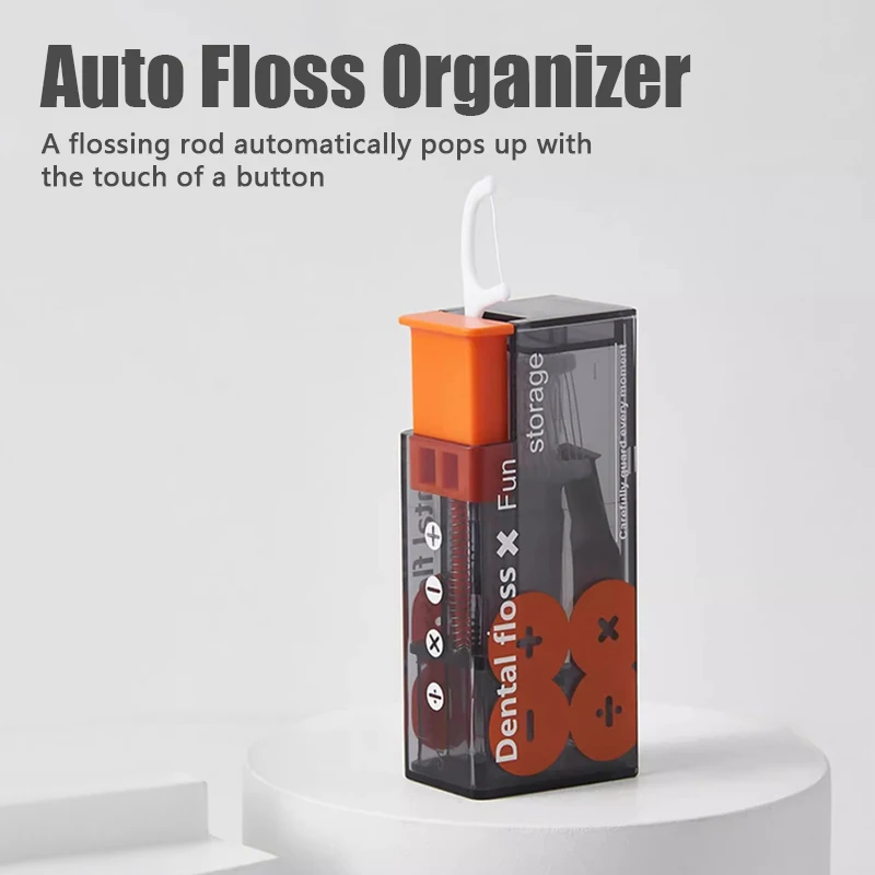 1pc Automatische Zahnseide Lagerung Box Pop-Up Zahnseide Spender Mit 10Pcs Zahnseide Dental Oral Hygiene pflege tragbare Image