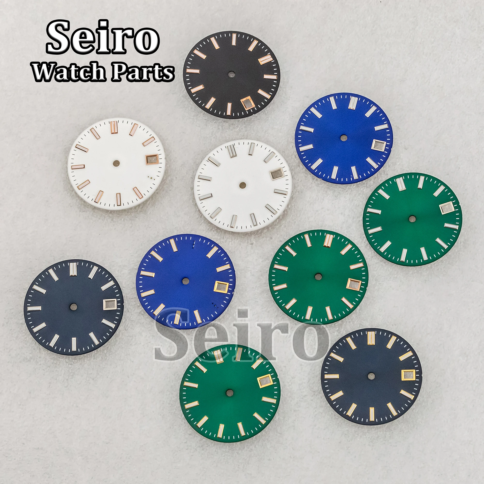 28,5mm nh35 Zifferblatt Sonnenst reifen Zifferblatt grün leuchtend grün schwarz blau weiß Uhren teile für datejust nh36 Automatik werk