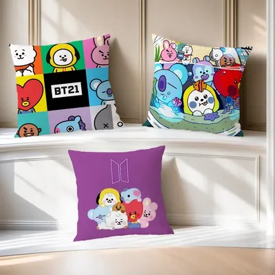 2And1 Bequeme weiche Kissen-KPOP-Hülle für Sofa, Wohnzimmer, Zuhause, Büro, Dekoration, Schutzhüllen Image