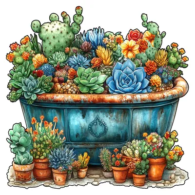 Challenging wooden puzzle, colorful succulent plants and unique animal shapes, high difficulty brain