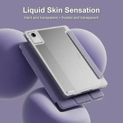 Tablet for Lenovo Tab M11 TB330FU Case with Pen Holder Folding Stand Acrylic Clear Hard Cover