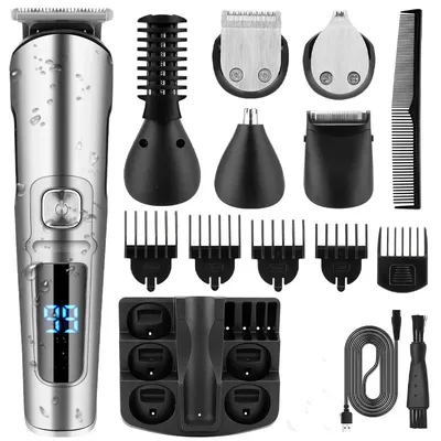 IRUIBEAUTY Men Hair Trimmer Set Face Body Beard Hair Clipper Waterproof Electric Hair Cutting