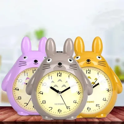 3 Years Warranty Cartoon Cat Alarm Clock Lovely Children Desk Christmas Gift Student Pendulum