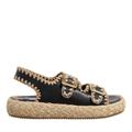 Steve Madden Sandaletten mit Absatz - Portofino - Gr. 41 (EU) - in Schwarz - für Damen - aus Leder & Synthetisches Material & Leder & glatt