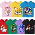 Sonics Ragazzi Ragazze T-shirt Bambini Simpatico cartone animato Base alla moda Top Nuovi vestiti