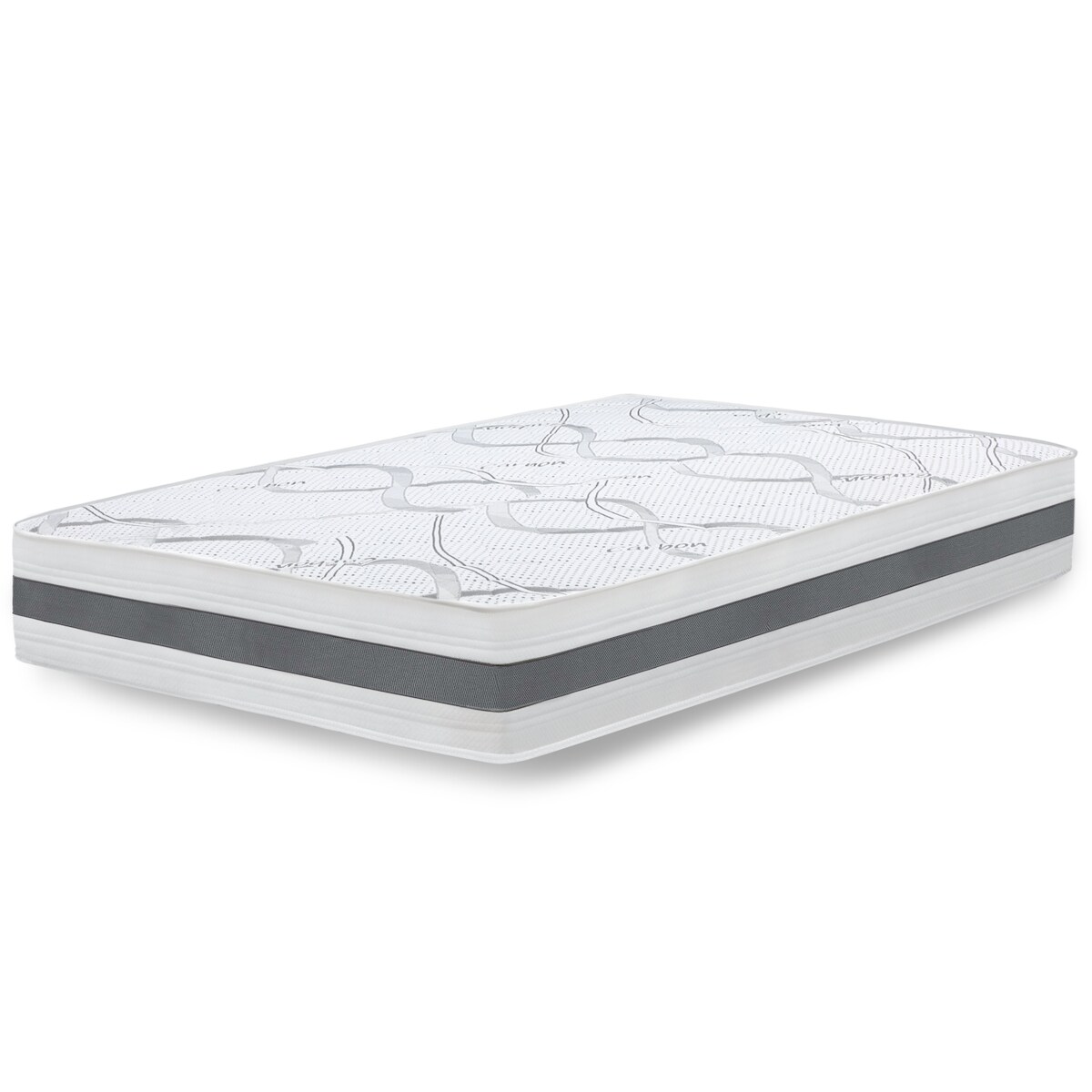 THE WHITE STONE Doppelmatratze King Size 180x205 Carbon Premium Quality, Antibakteriell, Anti-Milben, Anti-Allergie.| Höhe 16 cm | Fabriqué en Italie Image