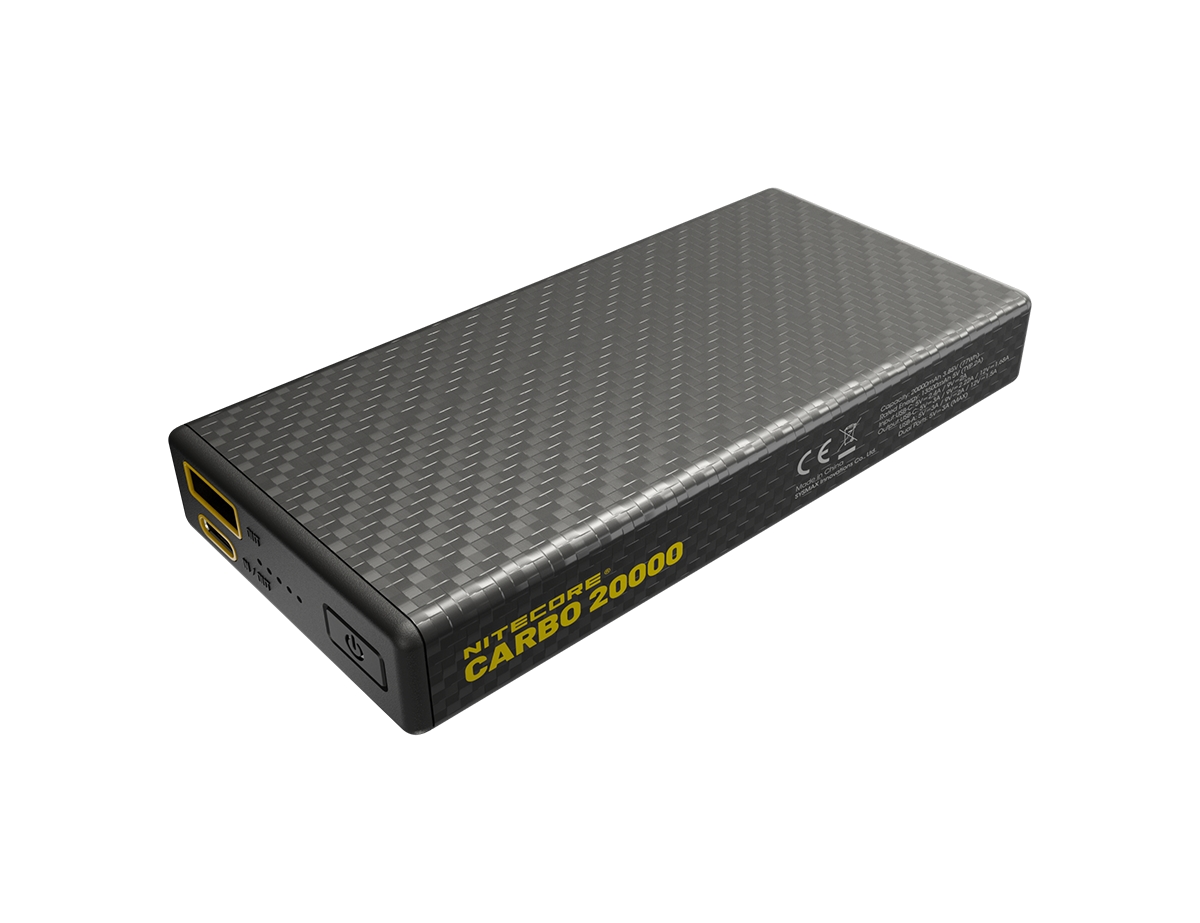 Nitecore Powerbank CARBO20000 mit 20.000mAh, Kohlefaser-Gehäuse, extrem robuste und zugleich ultraleichte Powerbank Image
