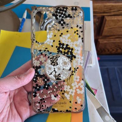 Kate Spade Cell Phones & Accessories | Kate Spade Floral Phone Case - Black And Gold Samsung S23 Fe | Color: Black/Gold | Size: Os