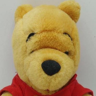 Disney Toys | Disney Winnie The Pooh Plush Toy Kids Children Baby 9" Euc | Color: Gold/Red | Size: 9 In.