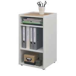 Furn.Design Aktenregal in weiß und Wotan Eiche Standregal für Homeoffice und Büro 40 x 70 cm Center Image