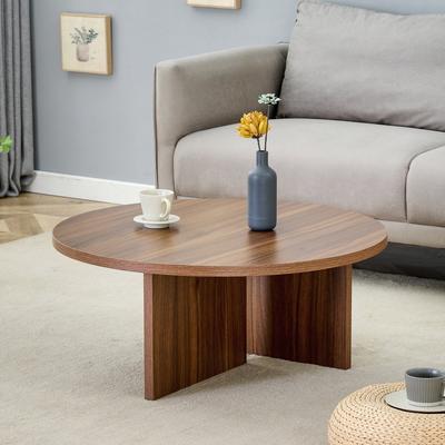 MDF Black Round Coffee Table