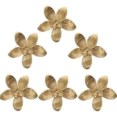 6 Stück Gold Schubladenknöpfe Möbelknöpfe Gold Küchenschrankgriff, Gold Messing Schubladenknöpfe Image
