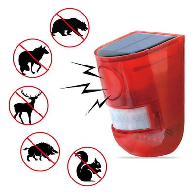Sjqka - Solarbetriebener Ton- und Lichtalarm mit Bewegungsmelder, 110 dB Sirene und USB-Ladekabel Image