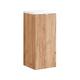 Colonna del bagno 1 anta effetto legno marrone e bianco