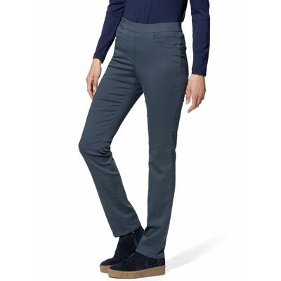 Walbusch Damen Thermo-Bügelfrei Baumwoll-Hose Blau Image