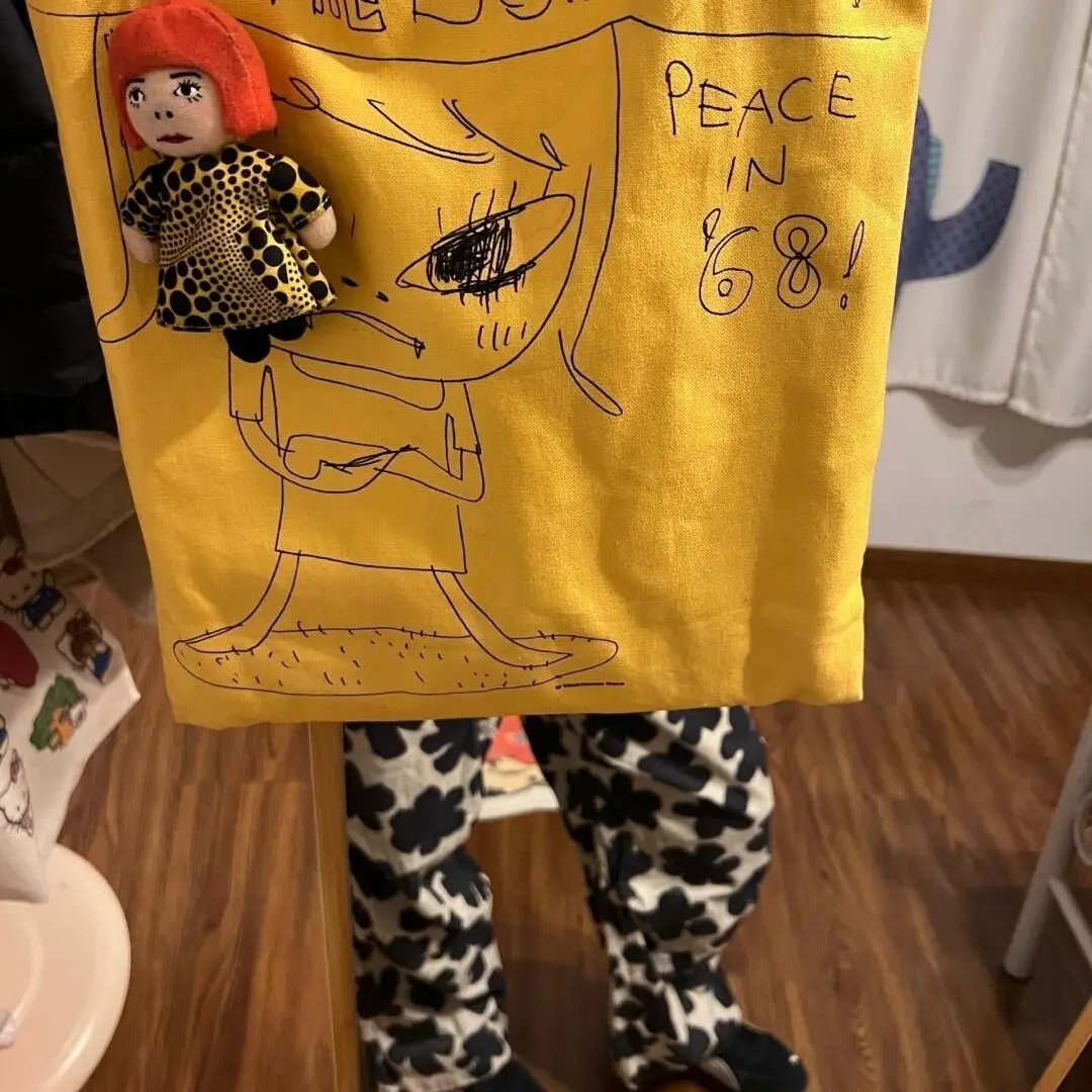 Cartoon Art süße Yoshitomo Nara Dämon Kinder doppelseitige Einkaufstasche One Shoulder Aufbewahrungstasche Einkaufstasche Image