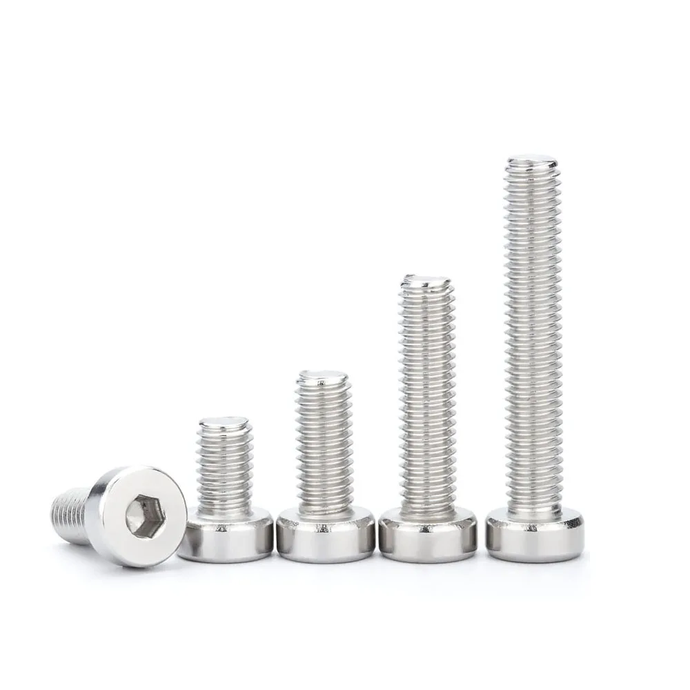 5–20 Stück 304 Edelstahl Innensechskant dünne niedrige kurze Kopfschraube M4 M5 M6 M8 DIN7984 Maschinenschrauben Image