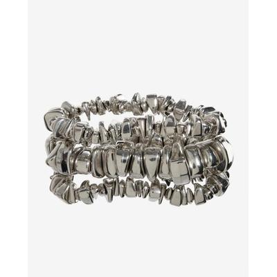 Boston Proper - Silver - Metallic Stone Bracelet