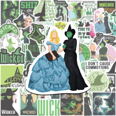 50PCS Cartoon Magie Böse Hexe Kunst Aufkleber Wasserdichte PVC Kreative DIY Geschenk Sammlung Image