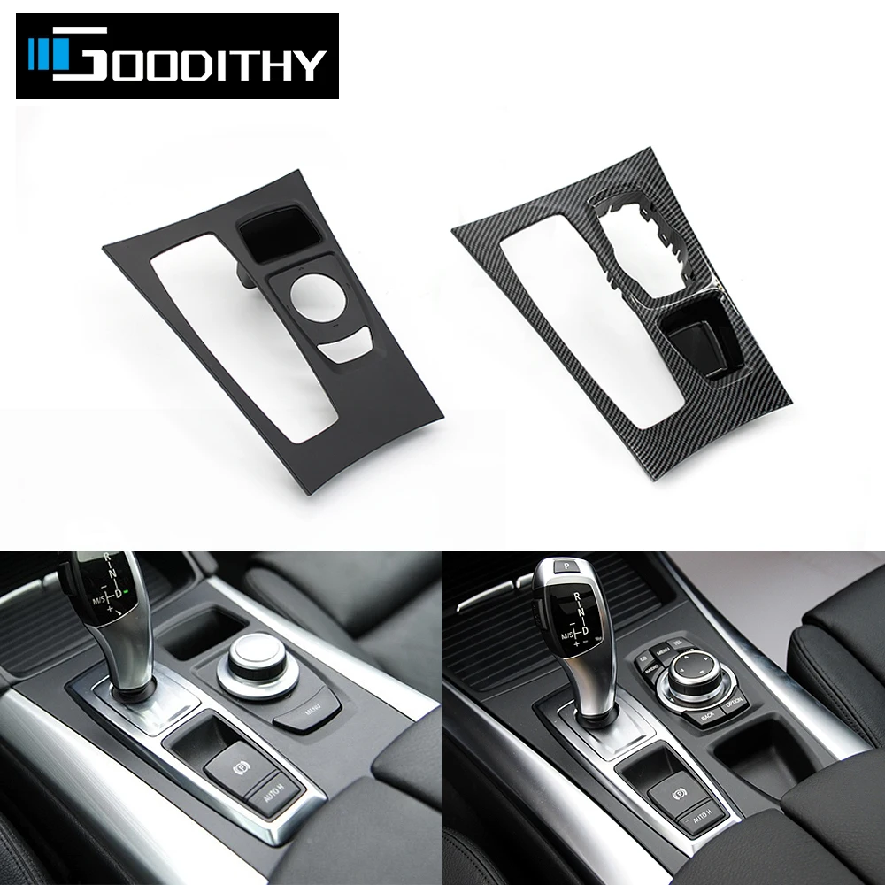 Links Hand Fahrer Autos Mittelkonsole Shift Trim Schalthebel Abdeckung Panel Für BMW X5 X6 E70 E71 E72 2007-2013 51166954947 Image