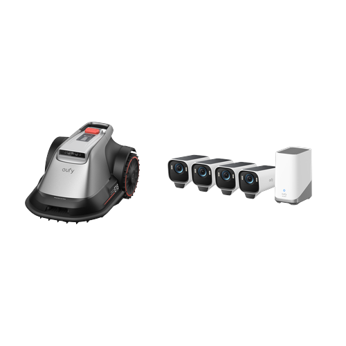 eufy Mähroboter E18 + eufyCam S3 Pro 4-Kamera-Set