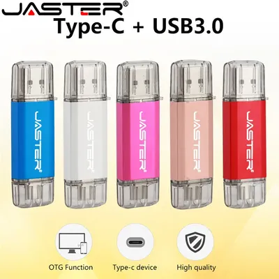 JASTER Free LOGO OTG Pen Drive 2-in-1 USB-Flash-Laufwerk USB 3.0 & Typ-C & Micro-USB-Stick 64 GB 32 Image