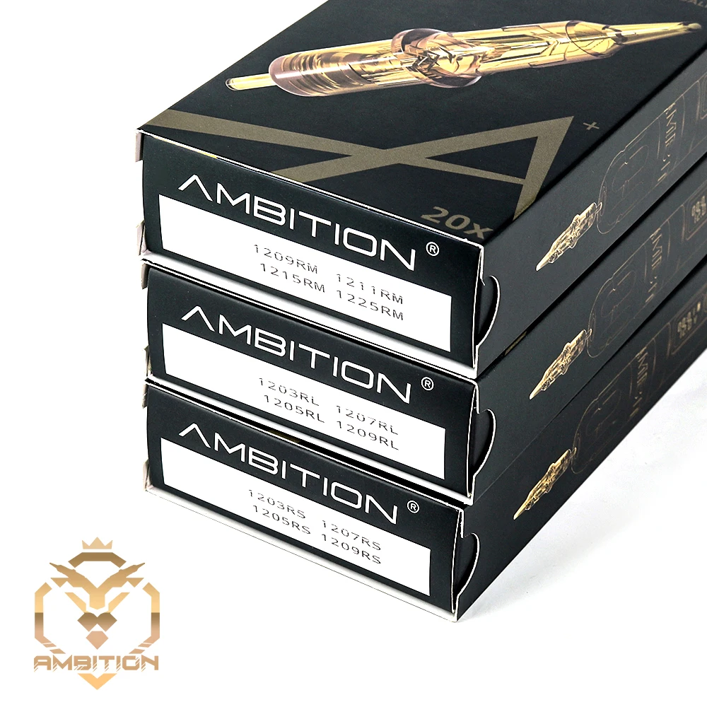 Ambition Glory RL RM M1 RS 20 Stück Tattoo-Patronennadeln in verschiedenen Größen für Tattoo-Maschine SMP Permanent Makeup sterilisiert Image