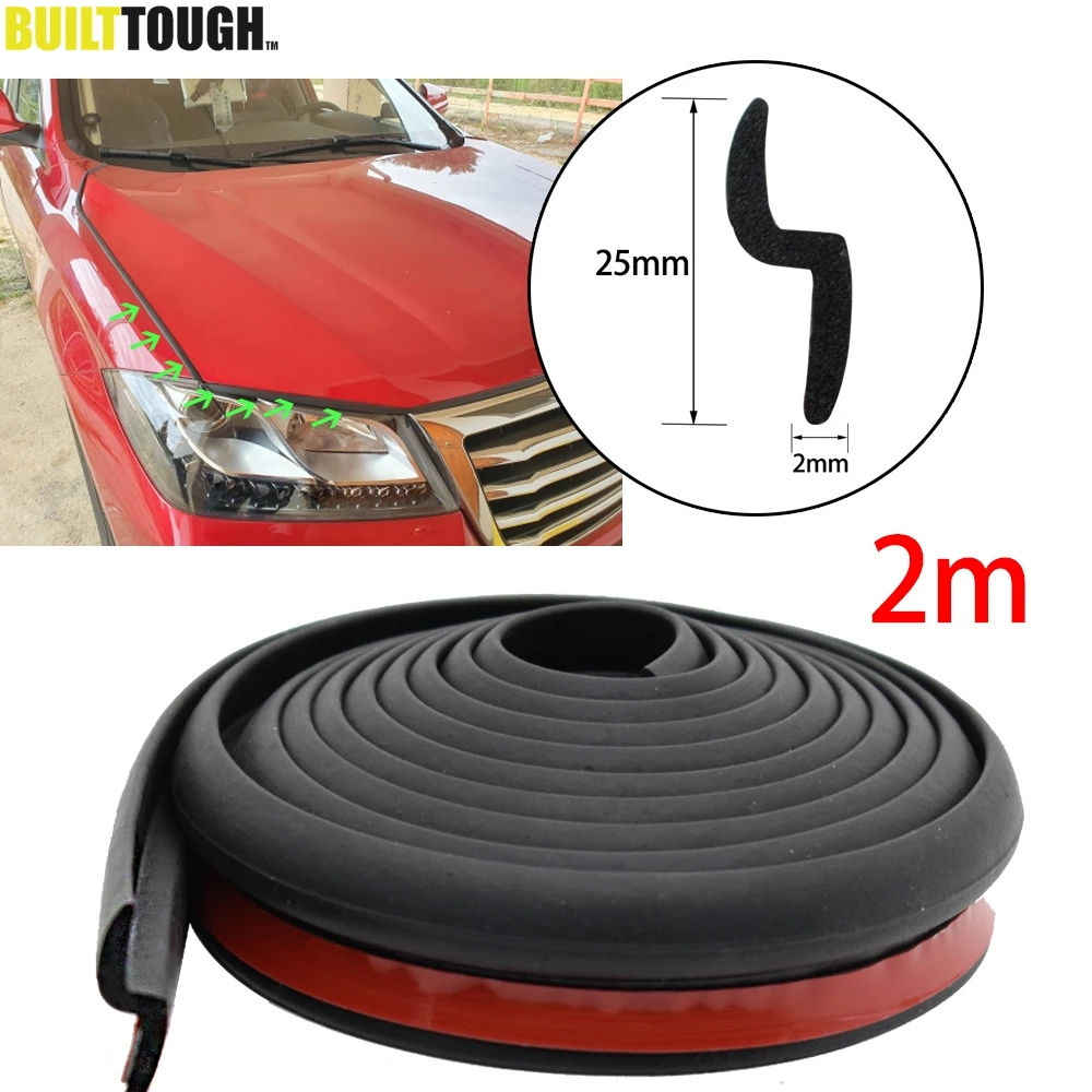 2 m Universal Auto Z-Typ Dichtung Streifen Dichtungsstreifen Aufkleber Trim Schalldämmung Säule Armaturenbrett Elastischer Schutz Wasserdicht Image
