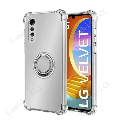 For LG Velvet 5G 2020 6.8" LM-G900N LM-G900 LM-G900EM Back Ring Holder Bracket Phone Case Soft Original Shockproof Cover