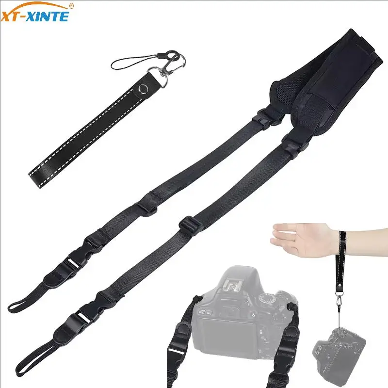 DSLR-Kameragurt, verstellbarer Schultergurt, Schnellverschluss-Schnalle für Sony Canon Nikon Fuji DSLR, spiegelloses Seilzubehör Image