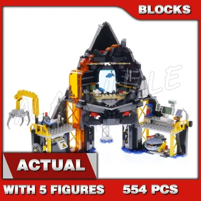 554 Stück Garmadon's Volcano Lair Base Fortress 10798 Bausteine zusammenbauen Spielzeugsteine, Image
