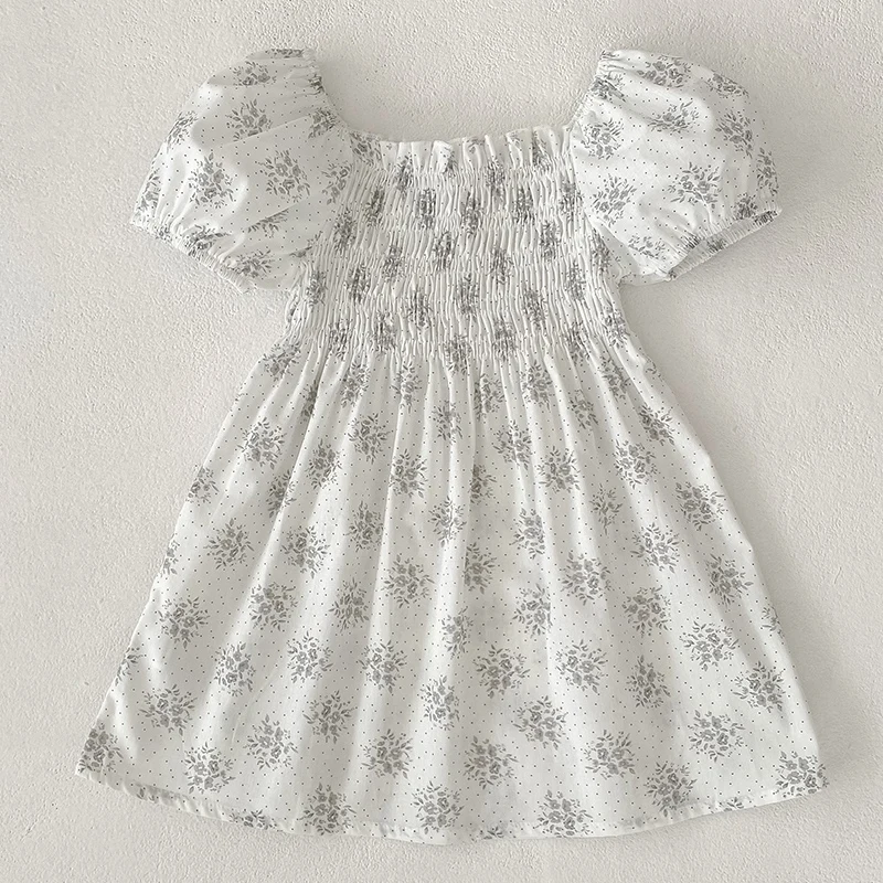 Mädchen Kleid Puff Sleeve Kinder Kleidung Sommer Neue Nette Gedruckt Prinzessin Kleid Kleinkind Kind Kleidung Für 2-6Y Kinder Mädchen kleid Image