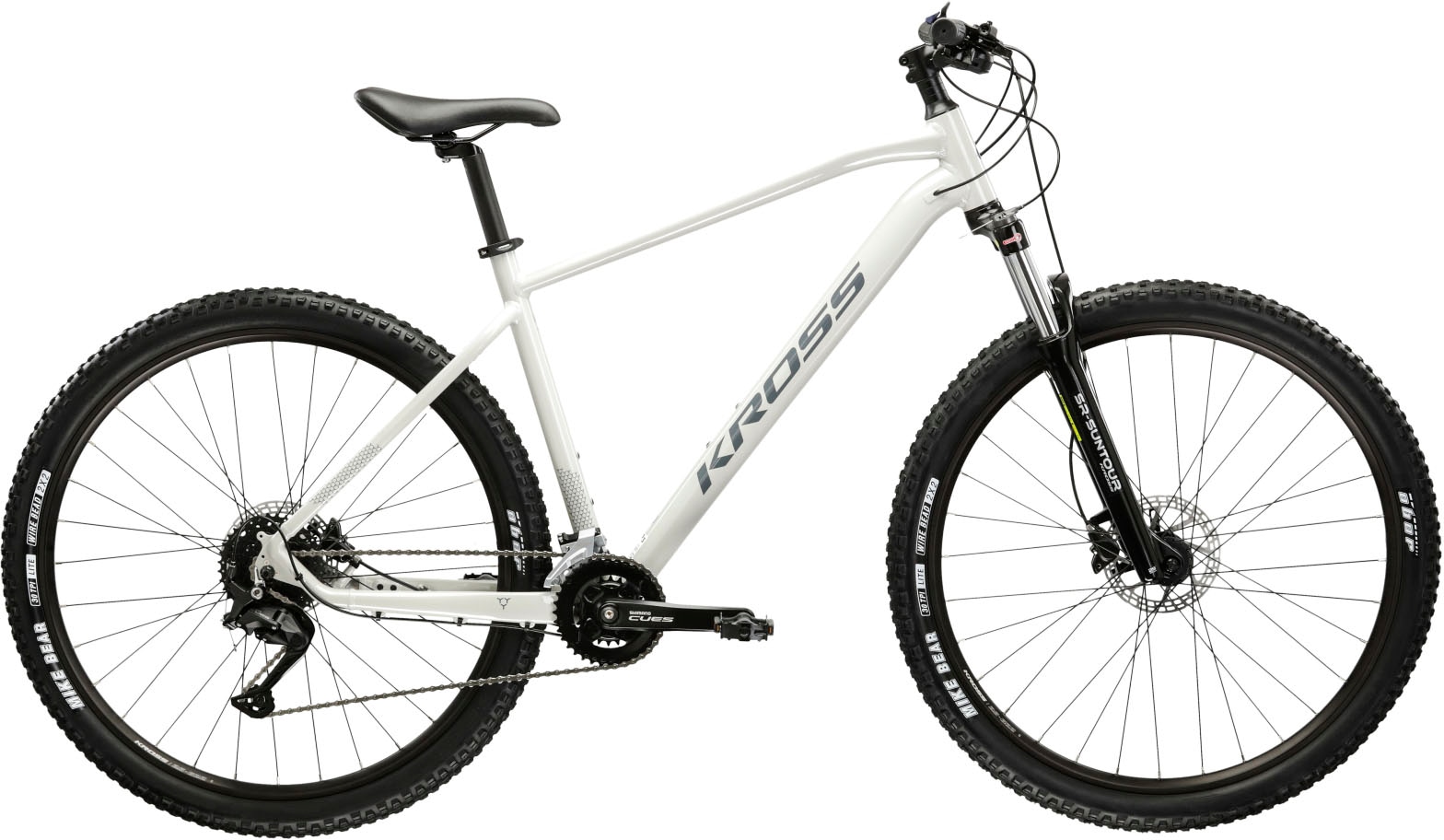 Mountainbike KROSS "Hardtail Hexagon 5.0" Gr. 38, grau (grau, schwarz), Fahrräder, 38cm, 27,5+ Zoll (69,85cm) hinten: 27,5+ Zoll (69,85cm) Image