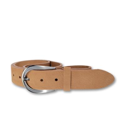 Ledergürtel SILBERGIFT, Damen, Gr. 95, braun (hellbraun), Rindsleder, modisch,casual,klassisch, Gürtel, mit fein genarbter Oberfläche, geschwärzte Schließe Image